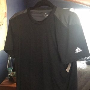 NWT Black Adidas Climalite Athletic T Shirt